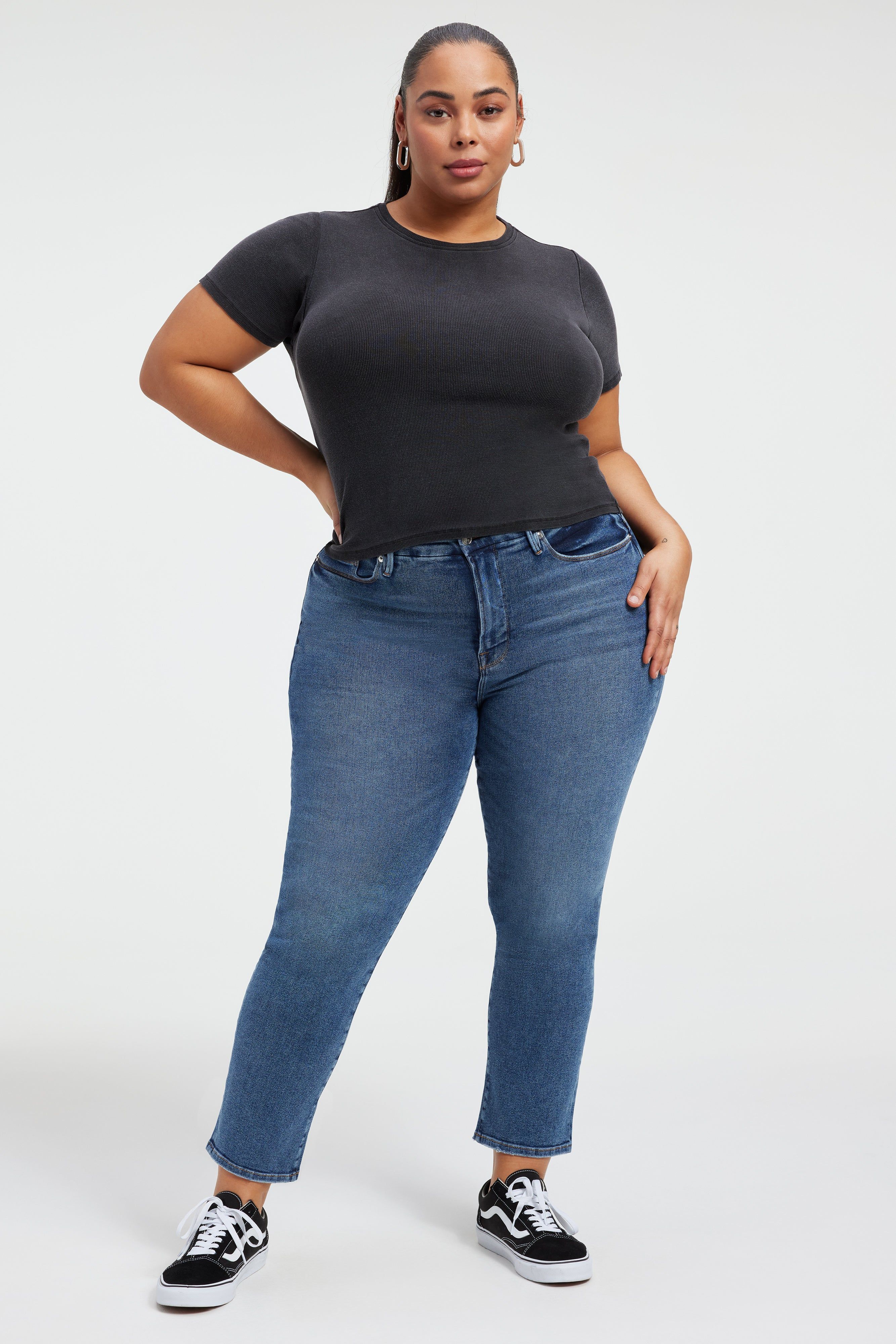 GOOD LEGS STRAIGHT JEANS | INDIGO478 sold by Good American product image thumbnail 6