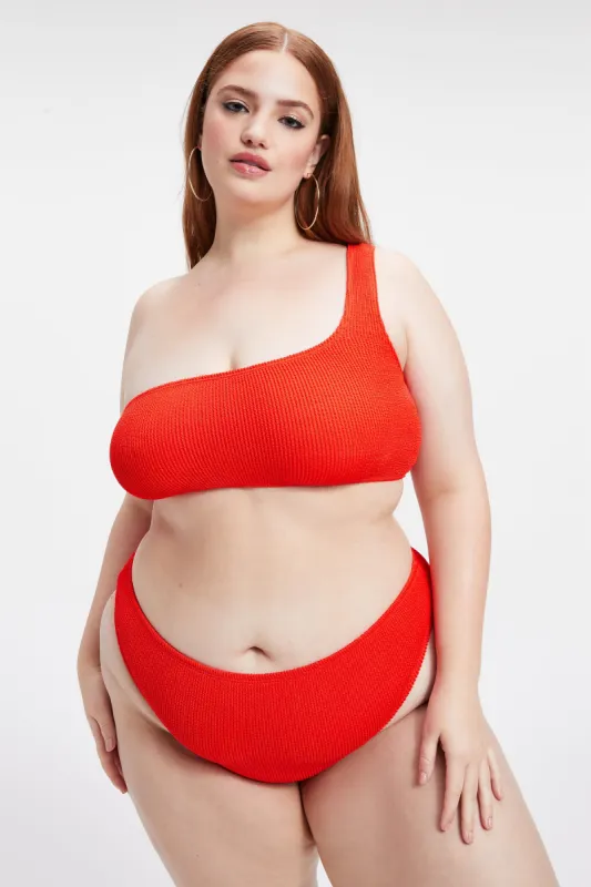 ALWAYS FITS SHOULDER BIKINI TOP | BRIGHT POPPY002 sold by Good American