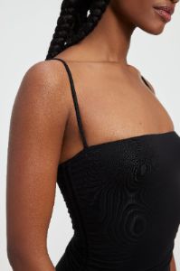 SLINKY JERSEY MINI DRESS | BLACK001 sold by Good American