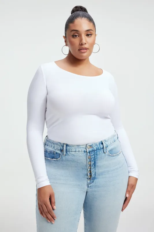SUPER STRETCH LONG  SLEEVE | WHITE001 sold by Good American