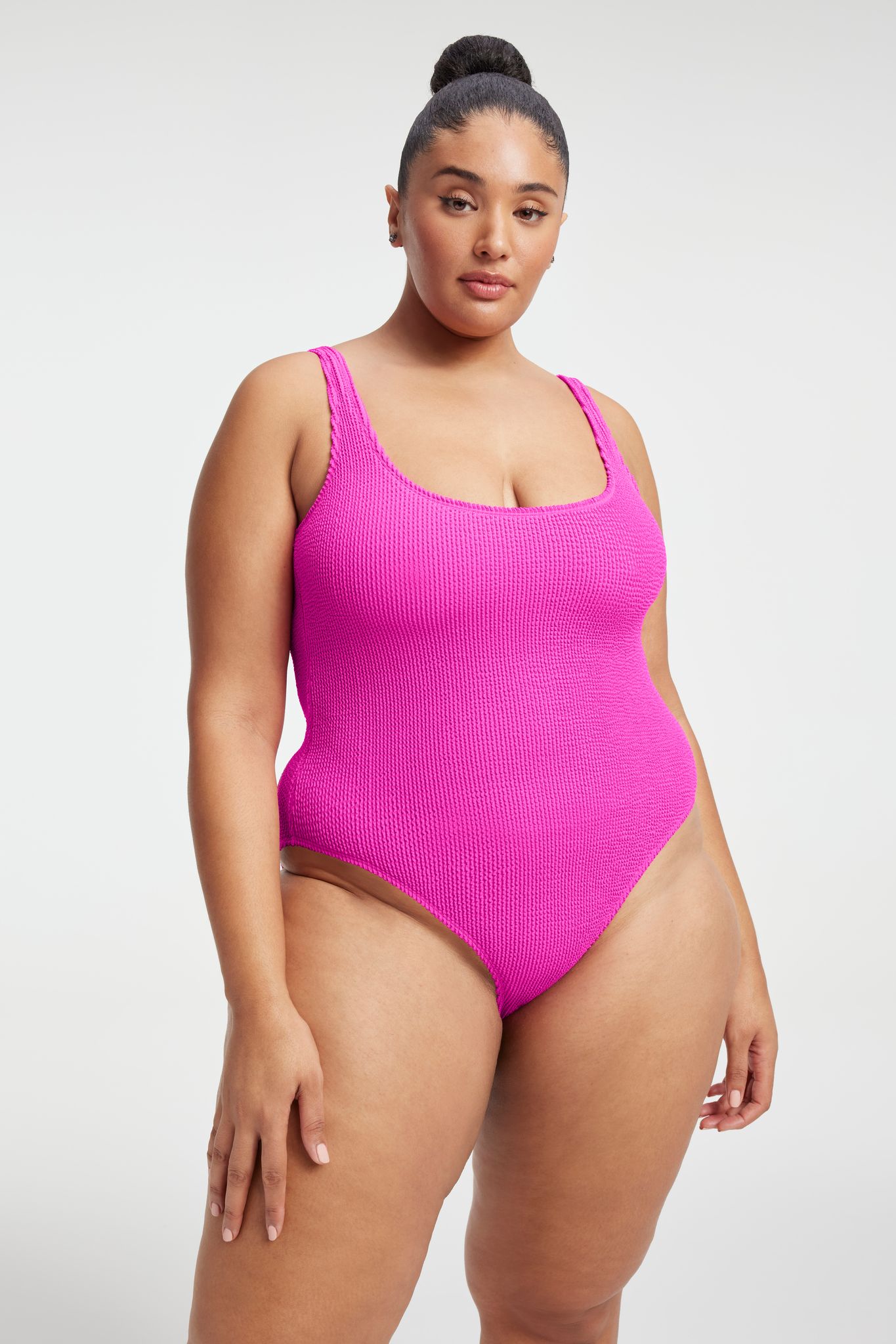 ALWAYS FITS MODERN TANK SWIMSUIT | HAWAIIAN PINK001 sold by Good American product image thumbnail 2