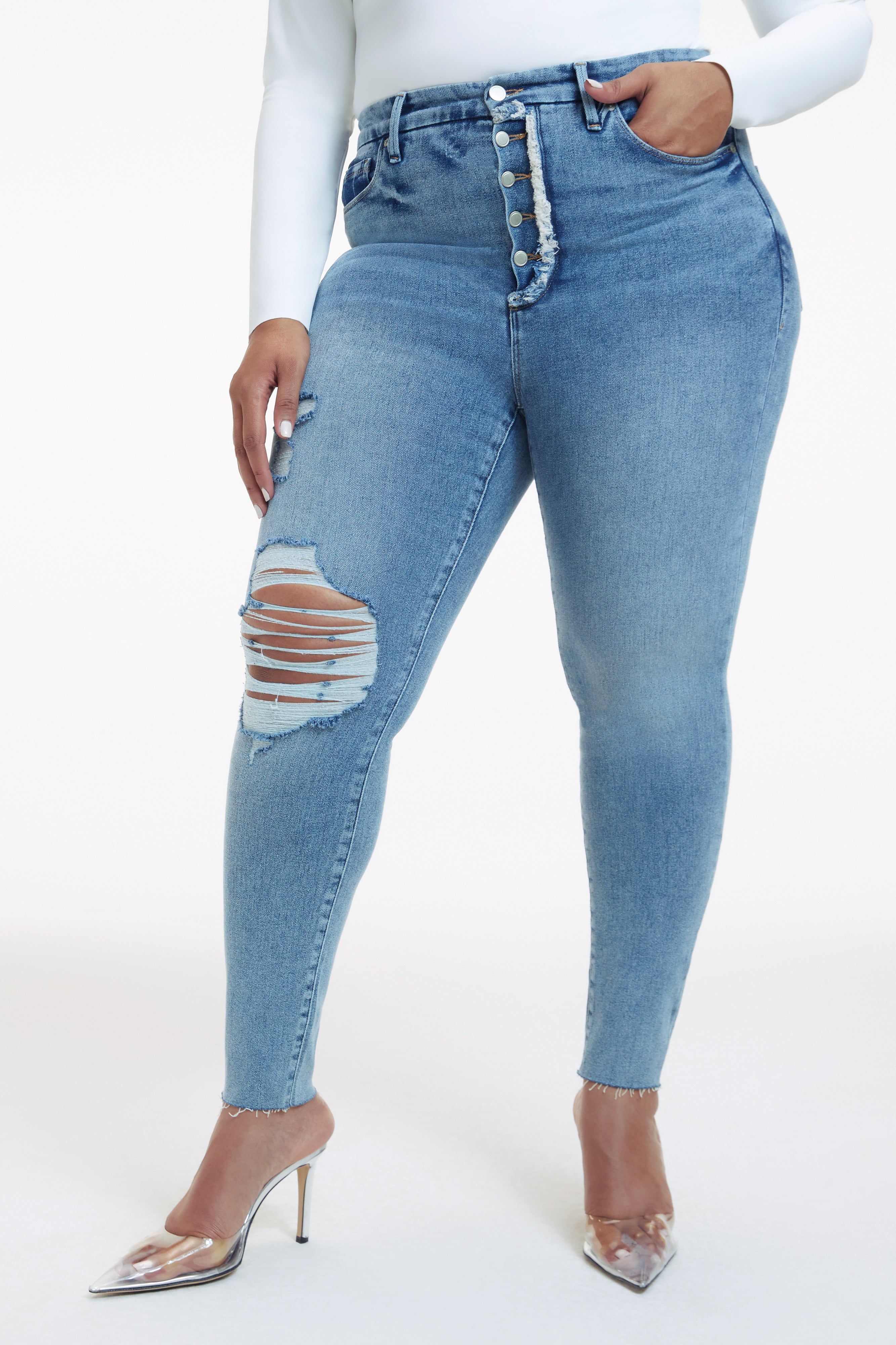 GOOD WAIST JEANS | INDIGO225 sold by Good American product image thumbnail 14