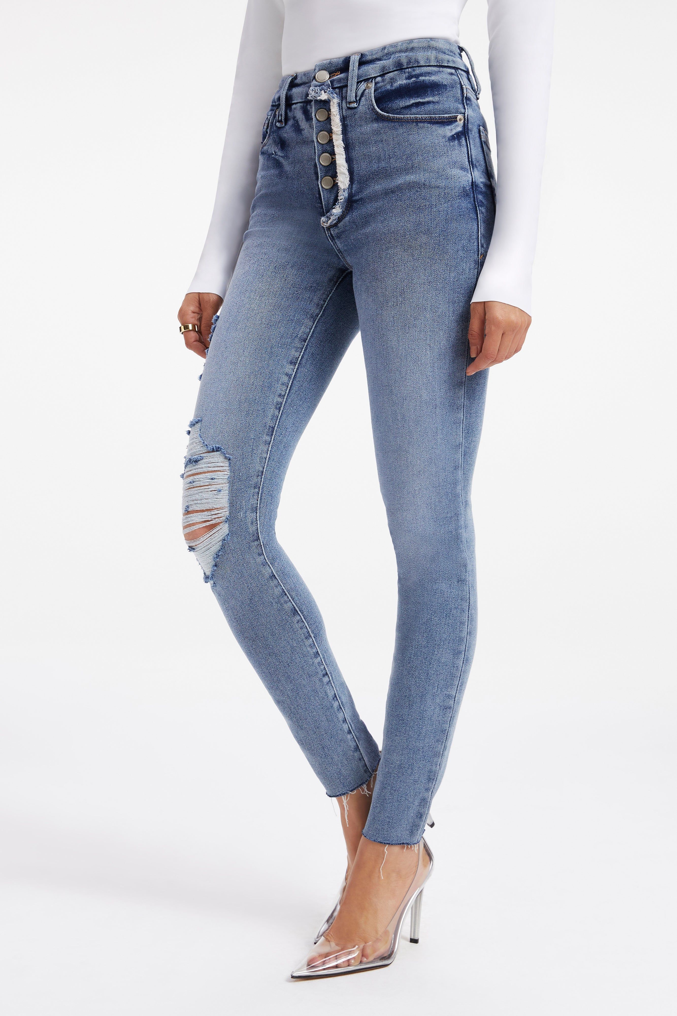 GOOD WAIST JEANS | INDIGO225 sold by Good American product image thumbnail 3