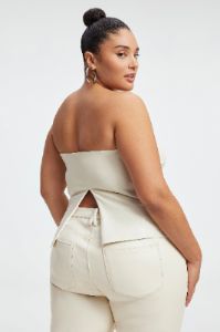 FAUX LEATHER TUBE TOP | BONE001 sold by Good American