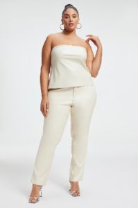 FAUX LEATHER TUBE TOP | BONE001 sold by Good American