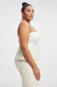 FAUX LEATHER TUBE TOP | BONE001 sold by Good American