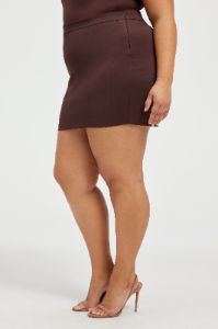 SCUBA MINI SKIRT | DARK COCOA sold by Good American