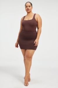 SCUBA MINI SKIRT | DARK COCOA sold by Good American