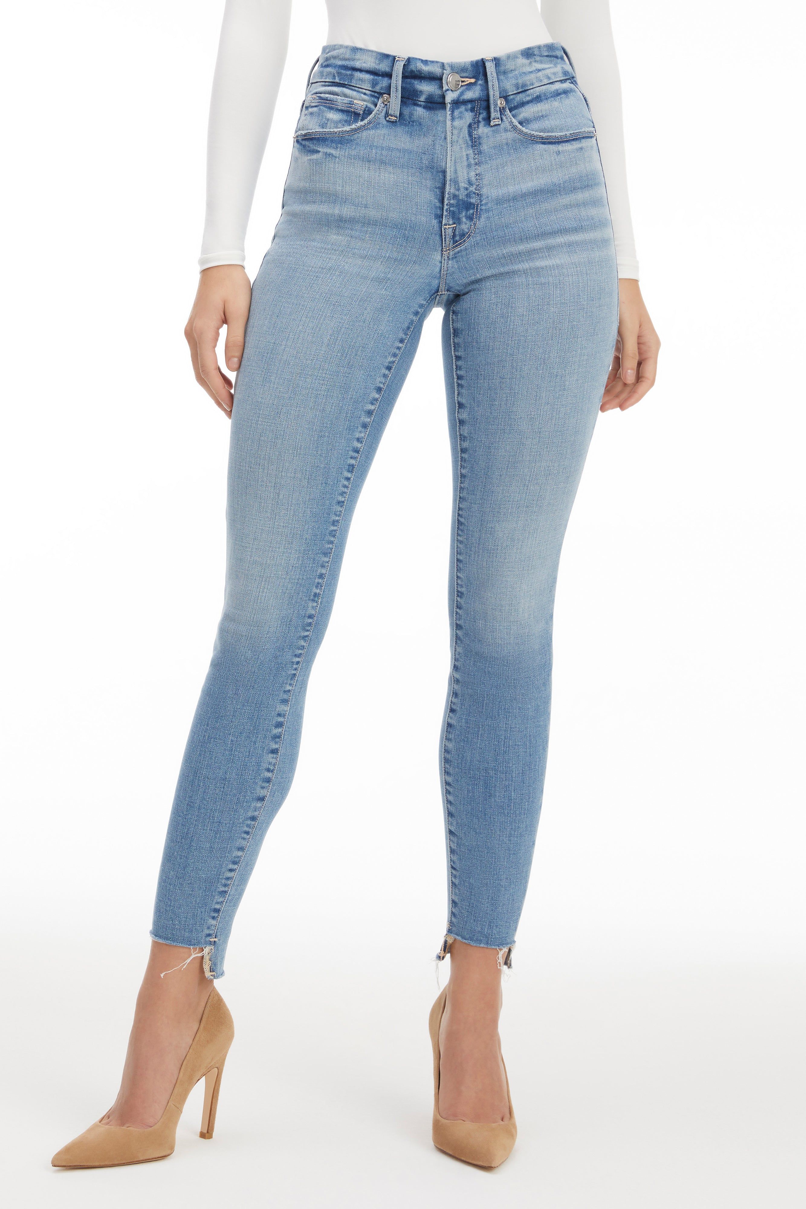 GOOD LEGS SKINNY JEANS | BLUE663 sold by Good American product image thumbnail 2