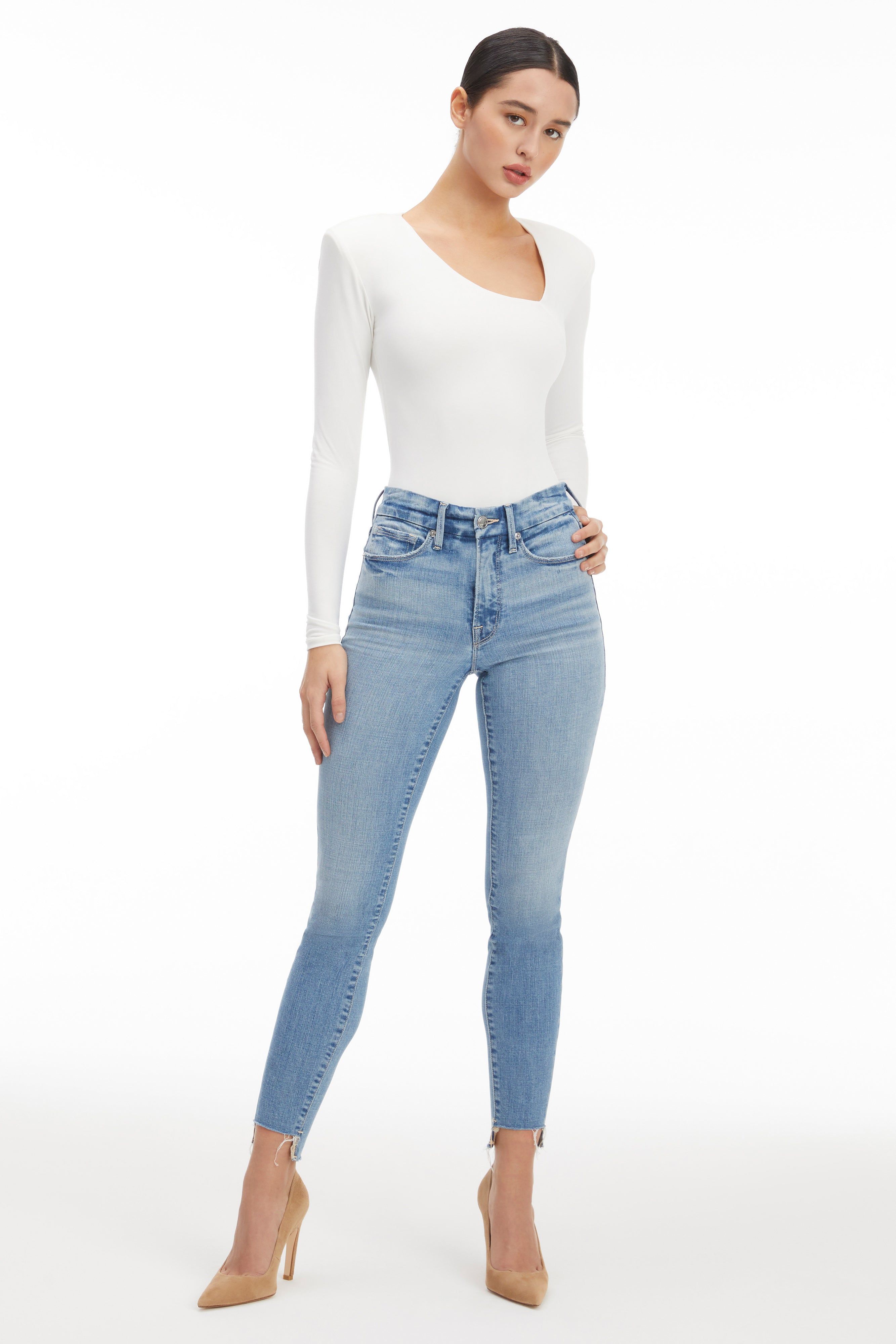 GOOD LEGS SKINNY JEANS | BLUE663 sold by Good American