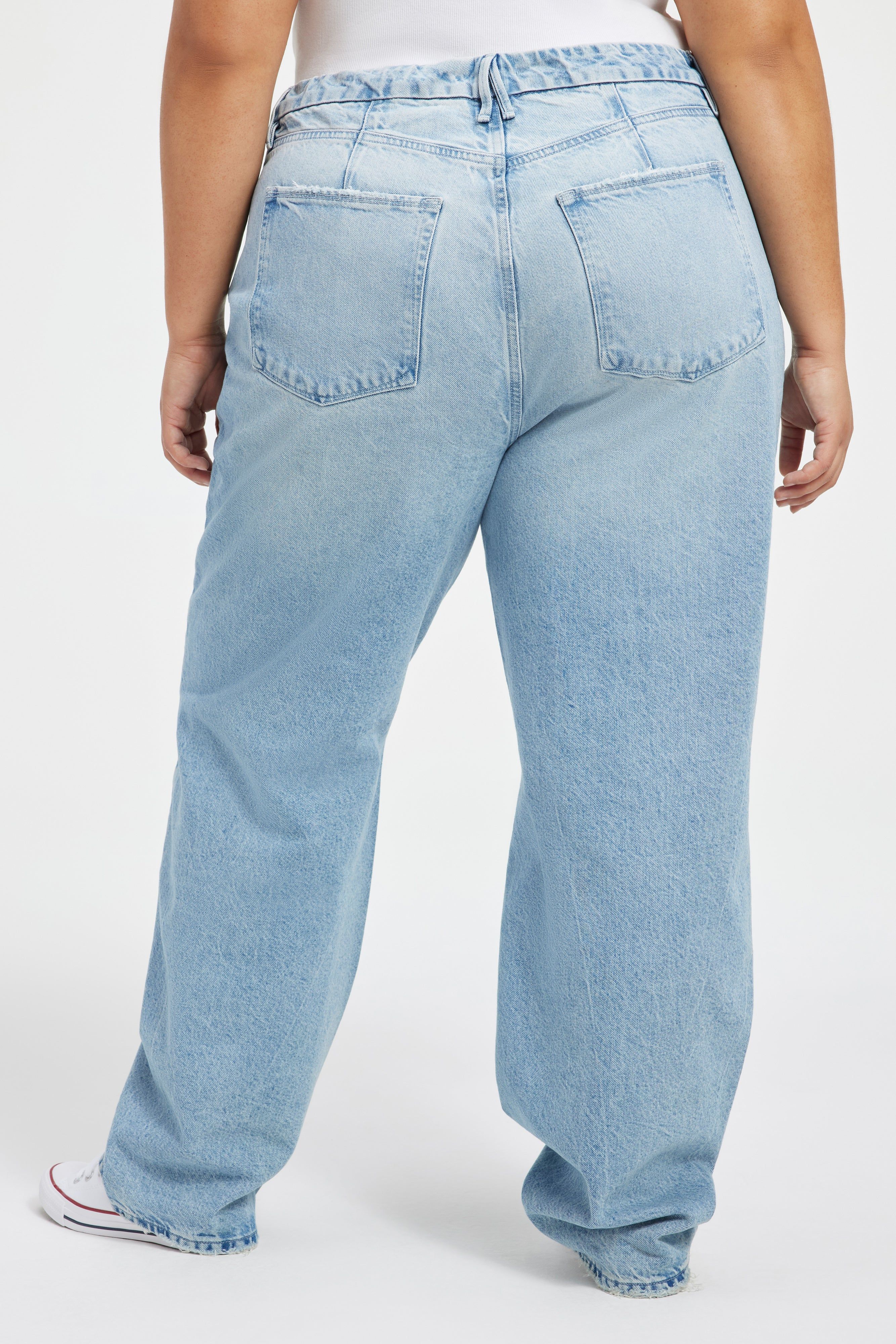 GOOD 90s DRAWSTRING JEANS | INDIGO399 sold by Good American product image thumbnail 5