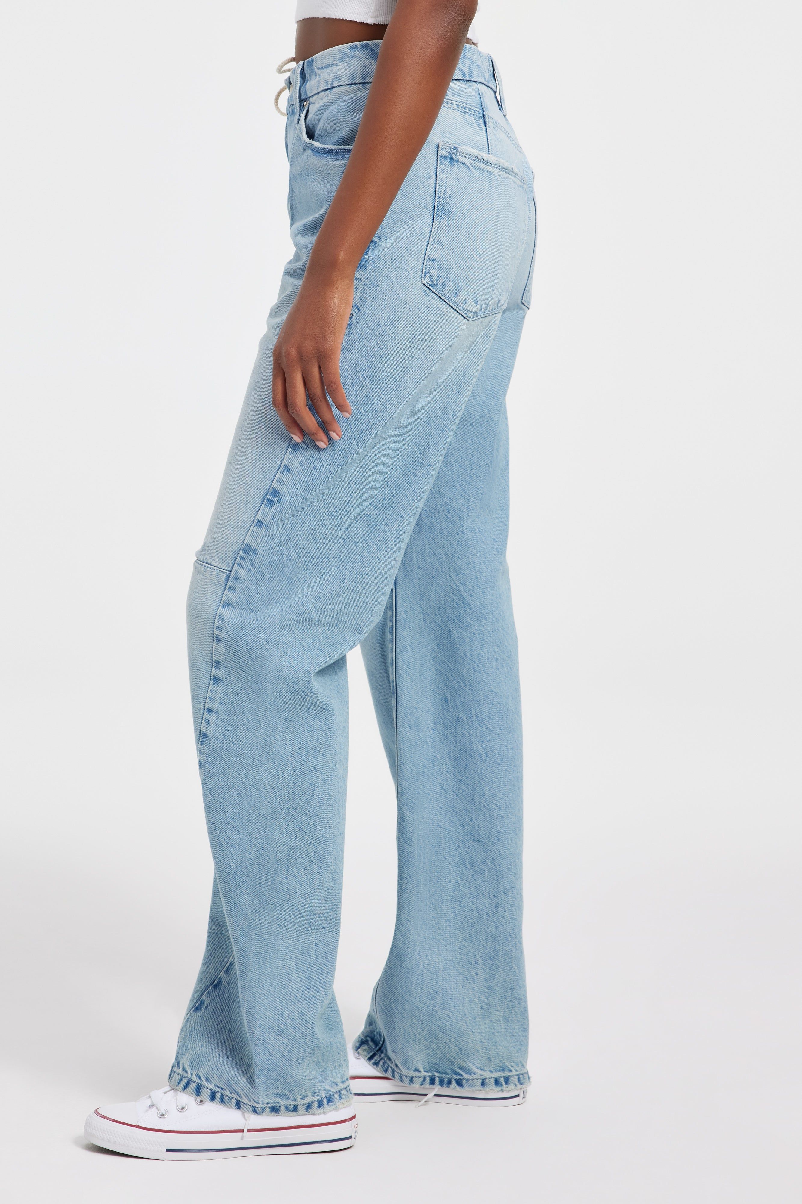 GOOD 90s DRAWSTRING JEANS | INDIGO399 sold by Good American product image thumbnail 9
