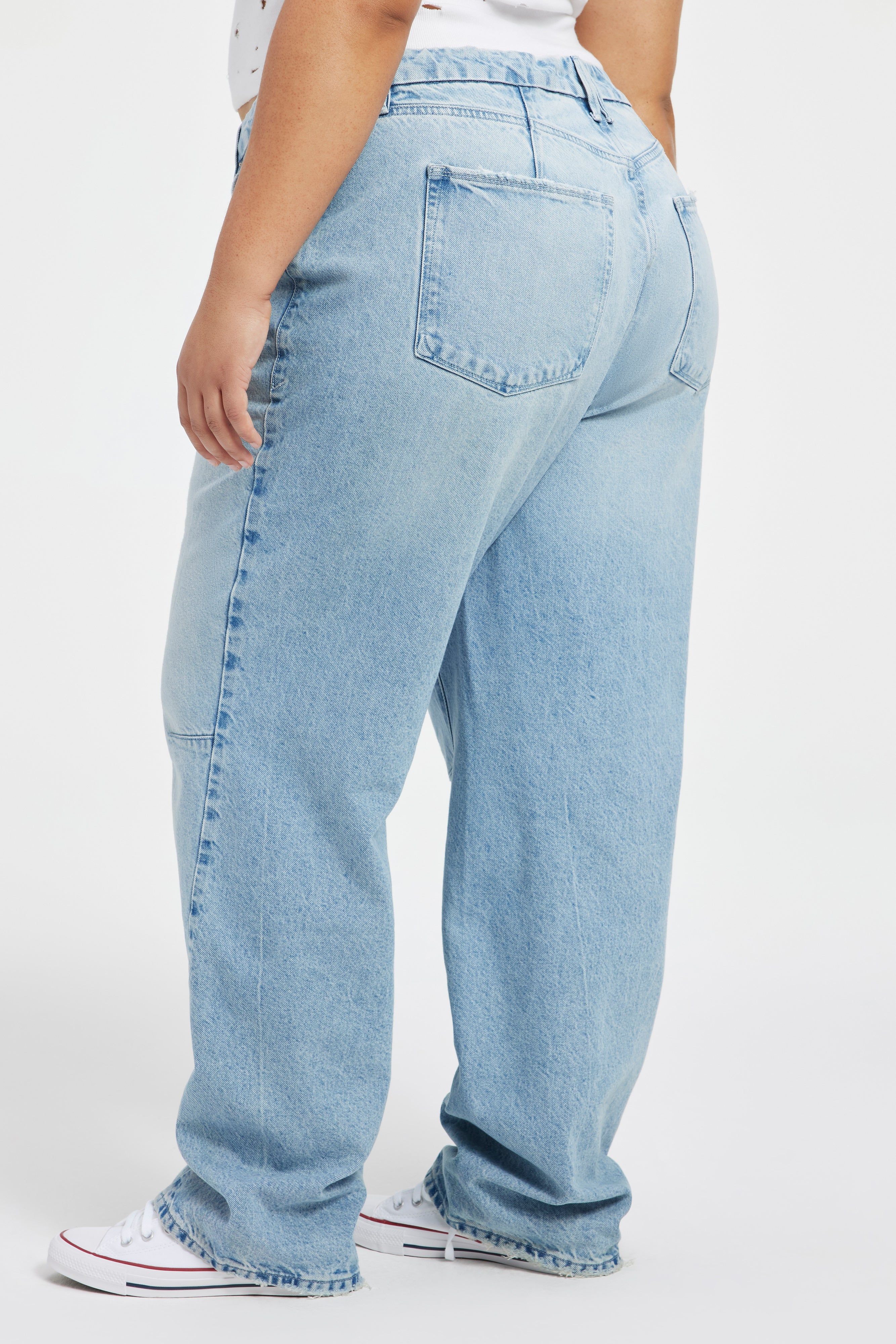 GOOD 90s DRAWSTRING JEANS | INDIGO399 sold by Good American product image thumbnail 4