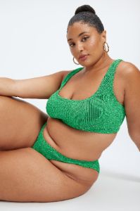ALWAYS FITS METALLIC SCOOP TOP | SUMMER GREEN002 sold by Good American