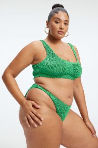 ALWAYS FITS METALLIC SCOOP TOP | SUMMER GREEN002 sold by Good American