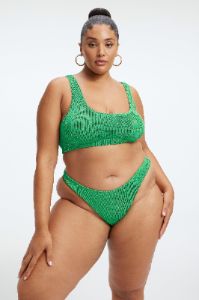 ALWAYS FITS METALLIC SCOOP TOP | SUMMER GREEN002 sold by Good American