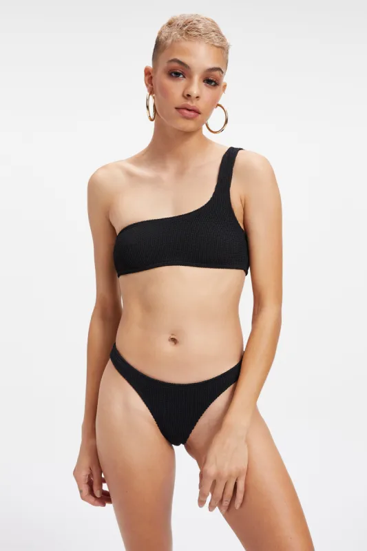 ALWAYS FITS SHOULDER BIKINI TOP | BLACK001 sold by Good American