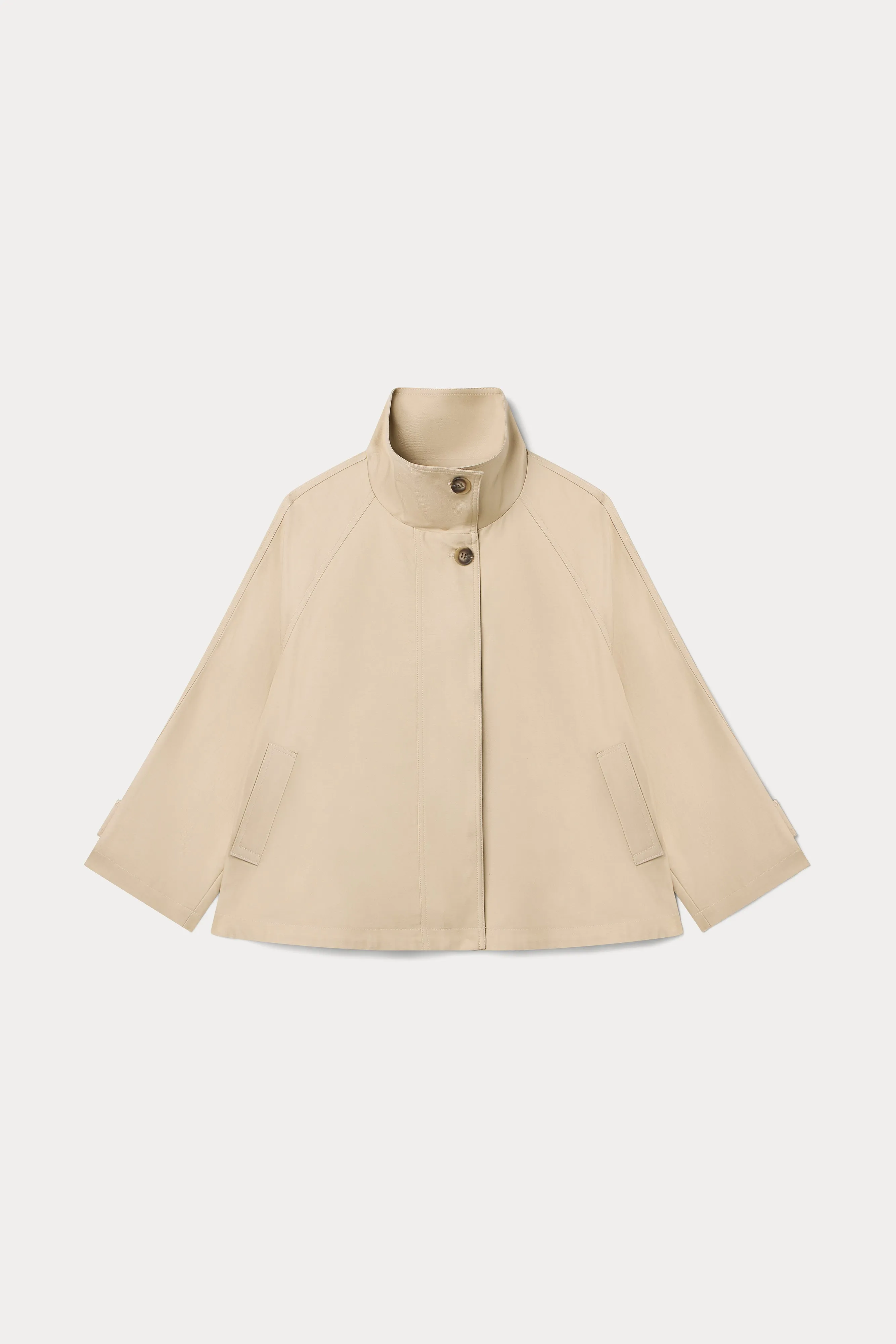 THE FUNNEL NECK TRENCH | LIGHT TAUPE sold by Good American product image thumbnail 5