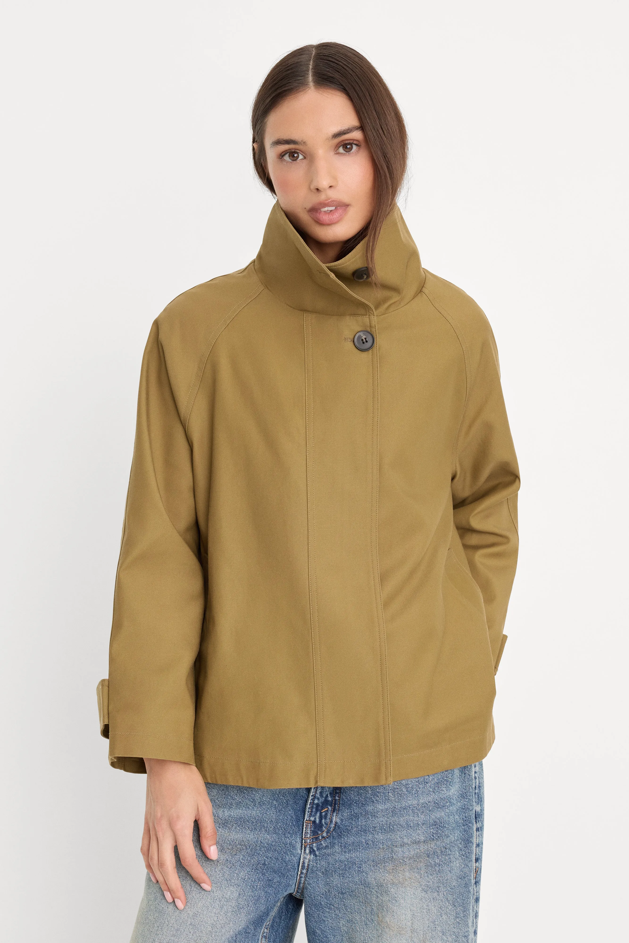 THE FUNNEL NECK TRENCH | FATIGUE sold by Good American product image thumbnail 3