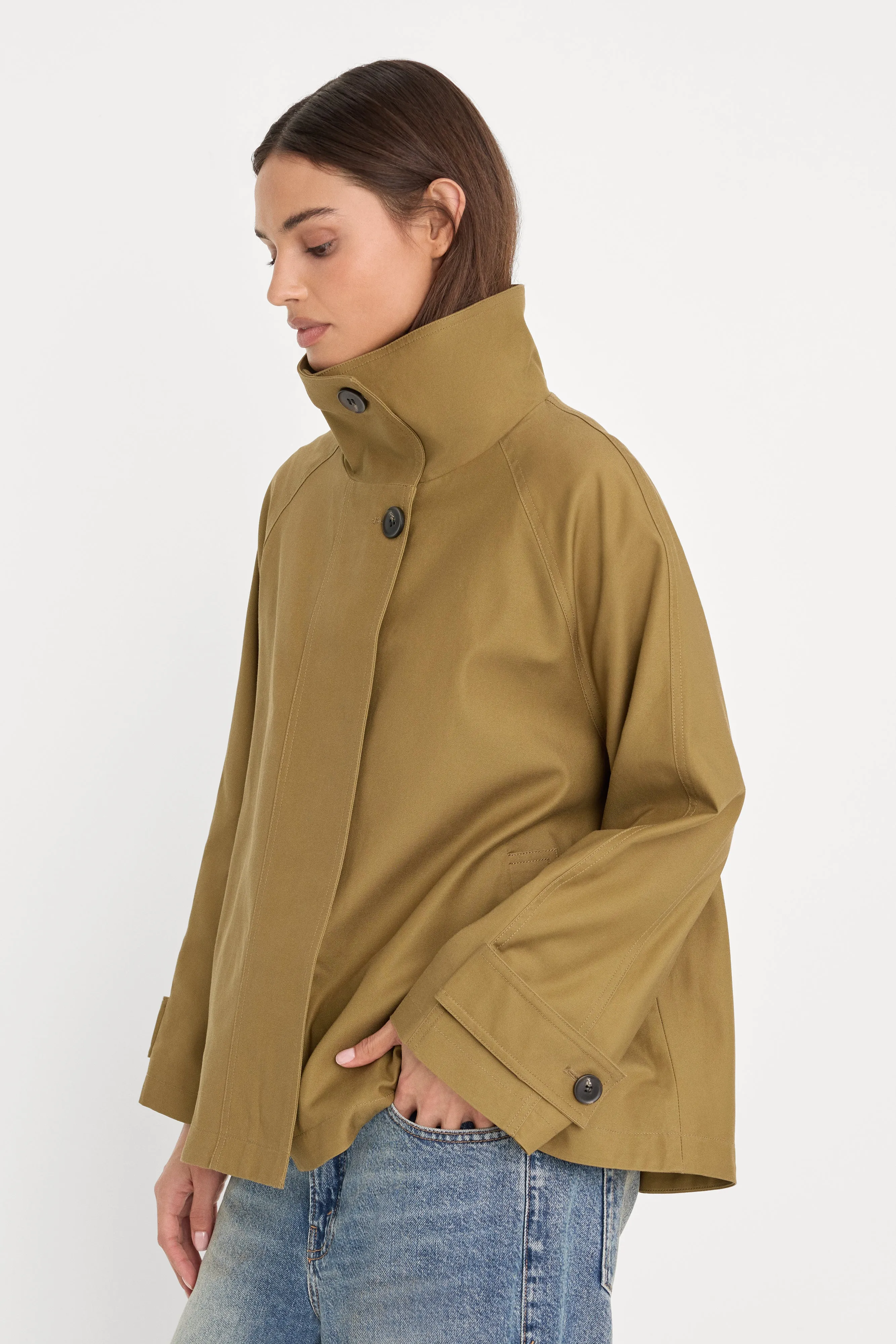 THE FUNNEL NECK TRENCH | FATIGUE sold by Good American product image thumbnail 2