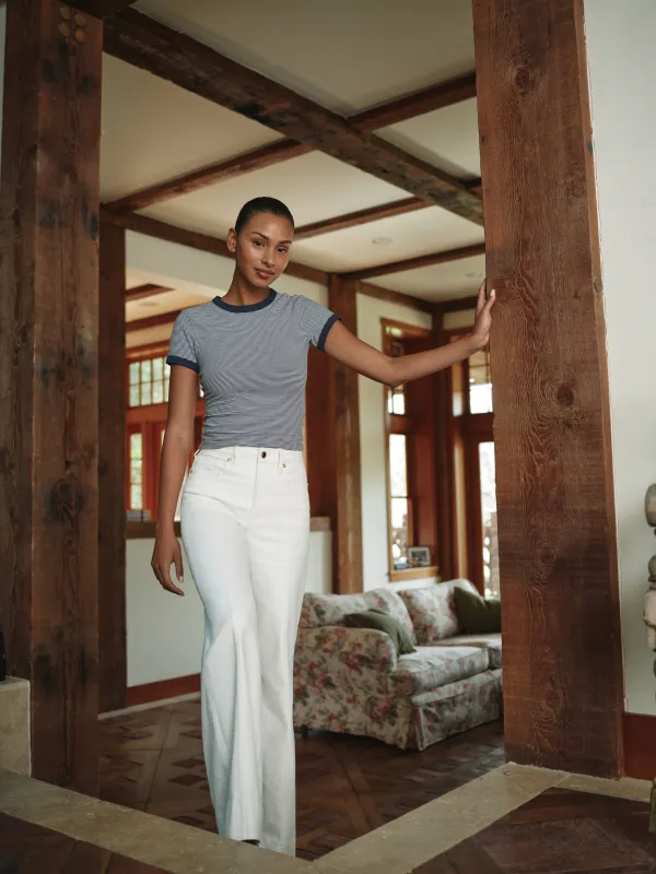 GOOD WAIST PALAZZO JEANS | COTTON WHITE made by Good American
