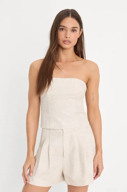 LINEN STRAPLESS TOP | OAT made by Good American