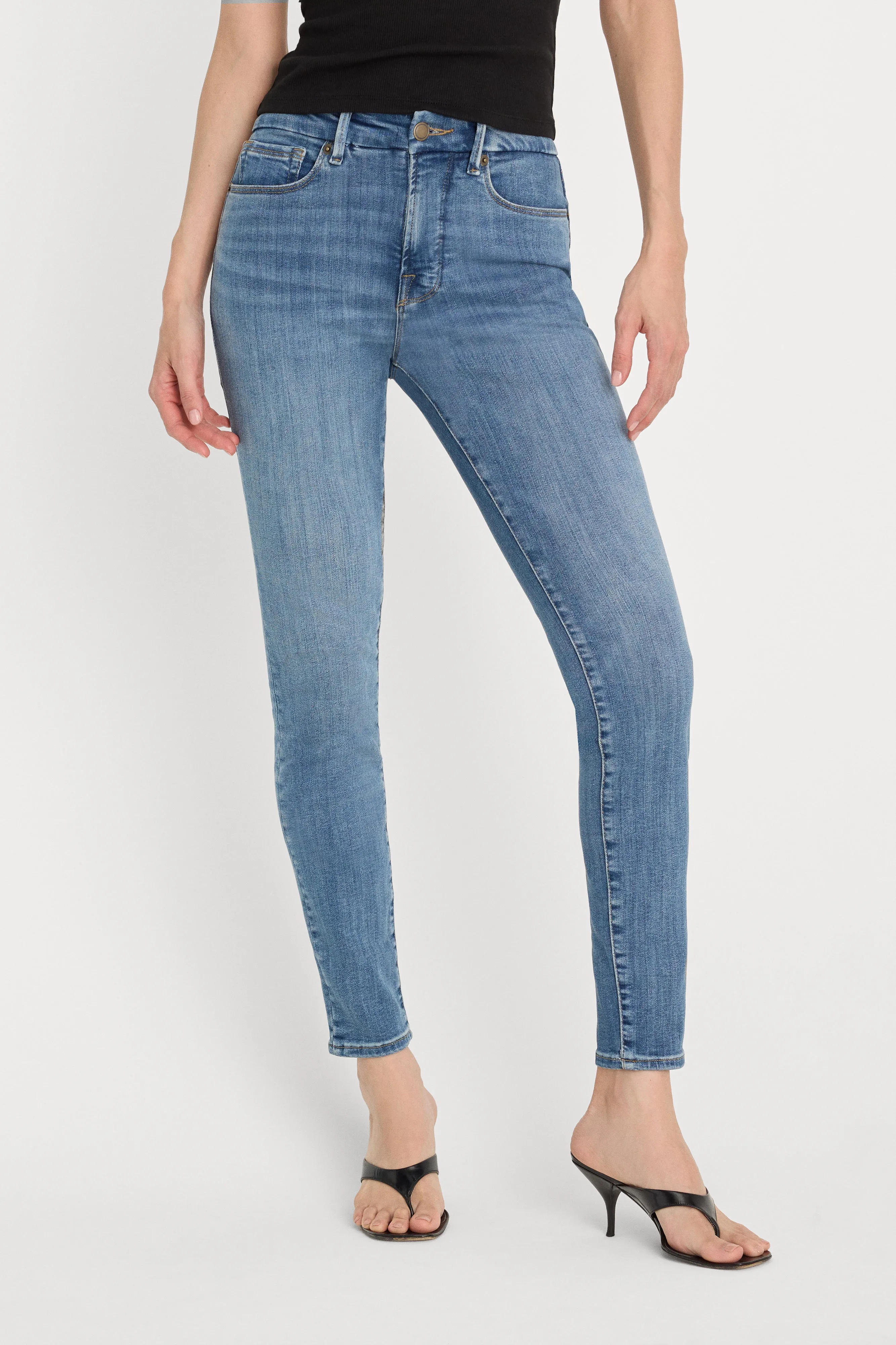 GOOD LEGS SKINNY JEANS | INDIGO1154 sold by Good American product image thumbnail 2