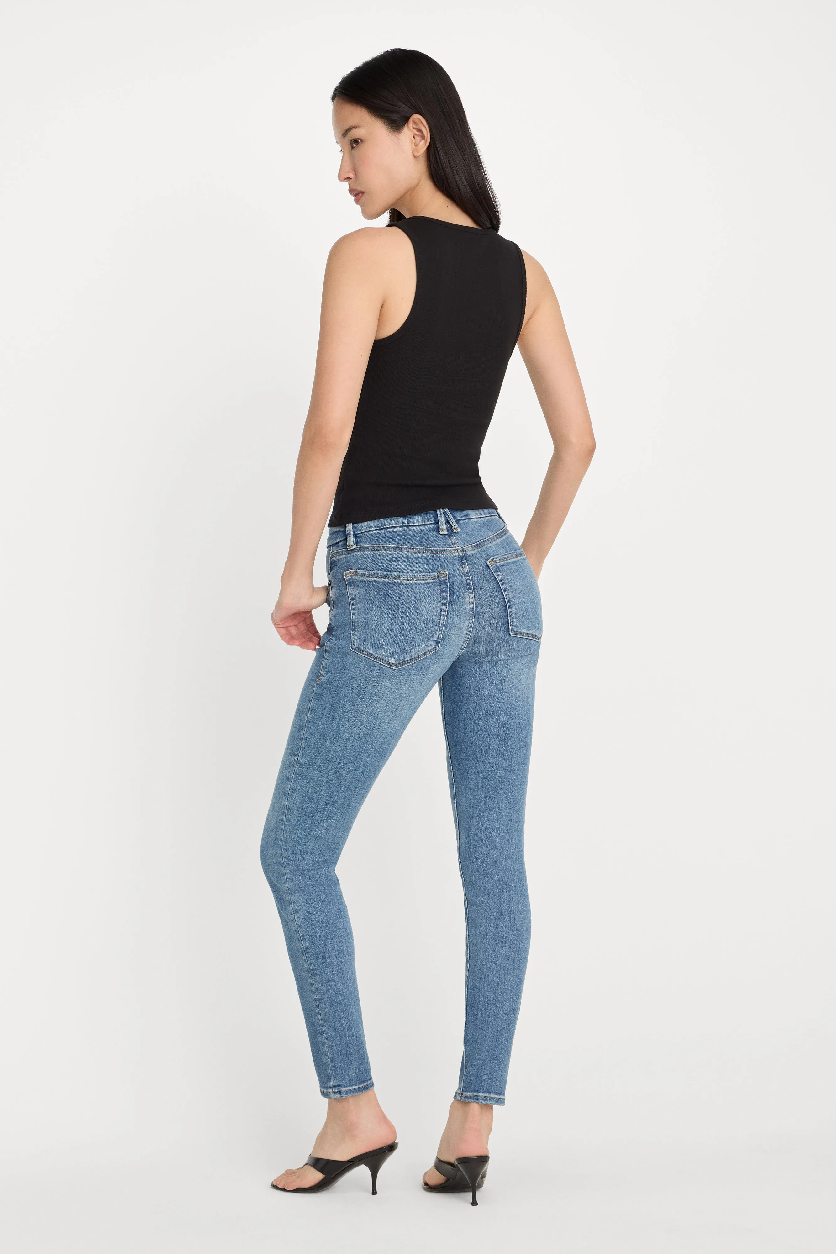 GOOD LEGS SKINNY JEANS | INDIGO1154 sold by Good American product image thumbnail 5