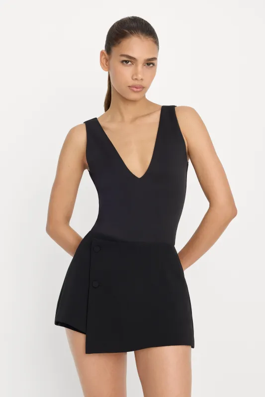 SCULPTING DEEP V BODYSUIT | BLACK001 made by Good American