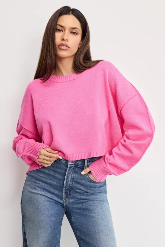 COZY KNIT CREW NECK | BOUQUET001 made by Good American