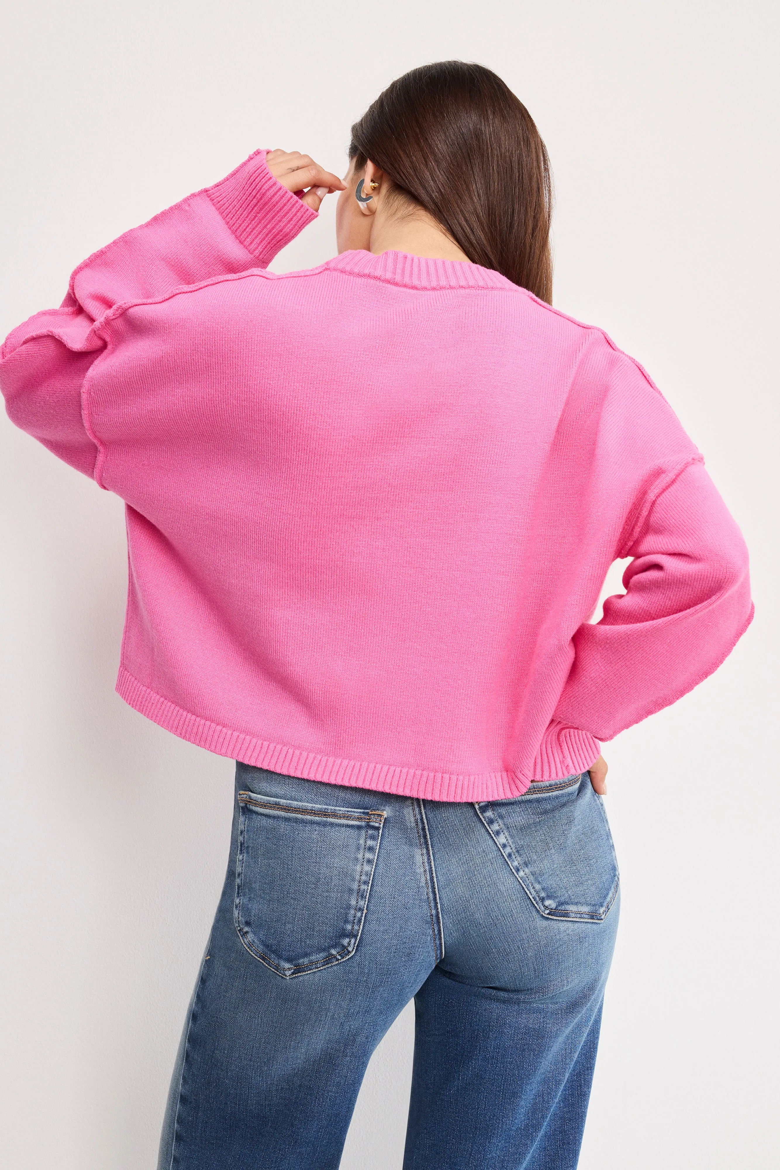 COZY KNIT CREW NECK | BOUQUET001 sold by Good American product image thumbnail 4
