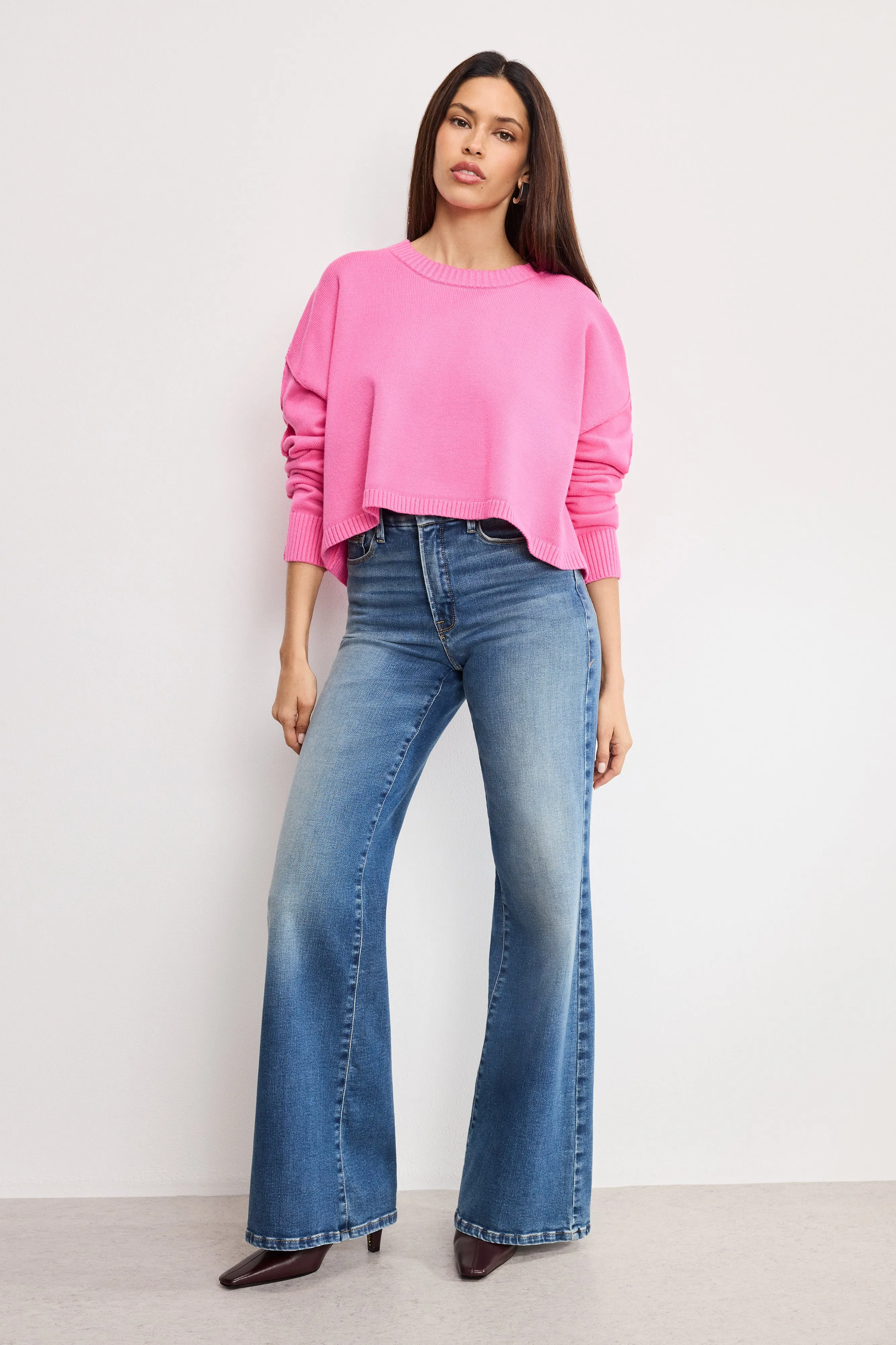COZY KNIT CREW NECK | BOUQUET001 sold by Good American product image thumbnail 2