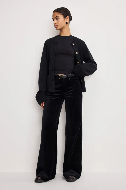 VELVET GOOD WAIST PALAZZO  PANTS | BLACK001 made by Good American
