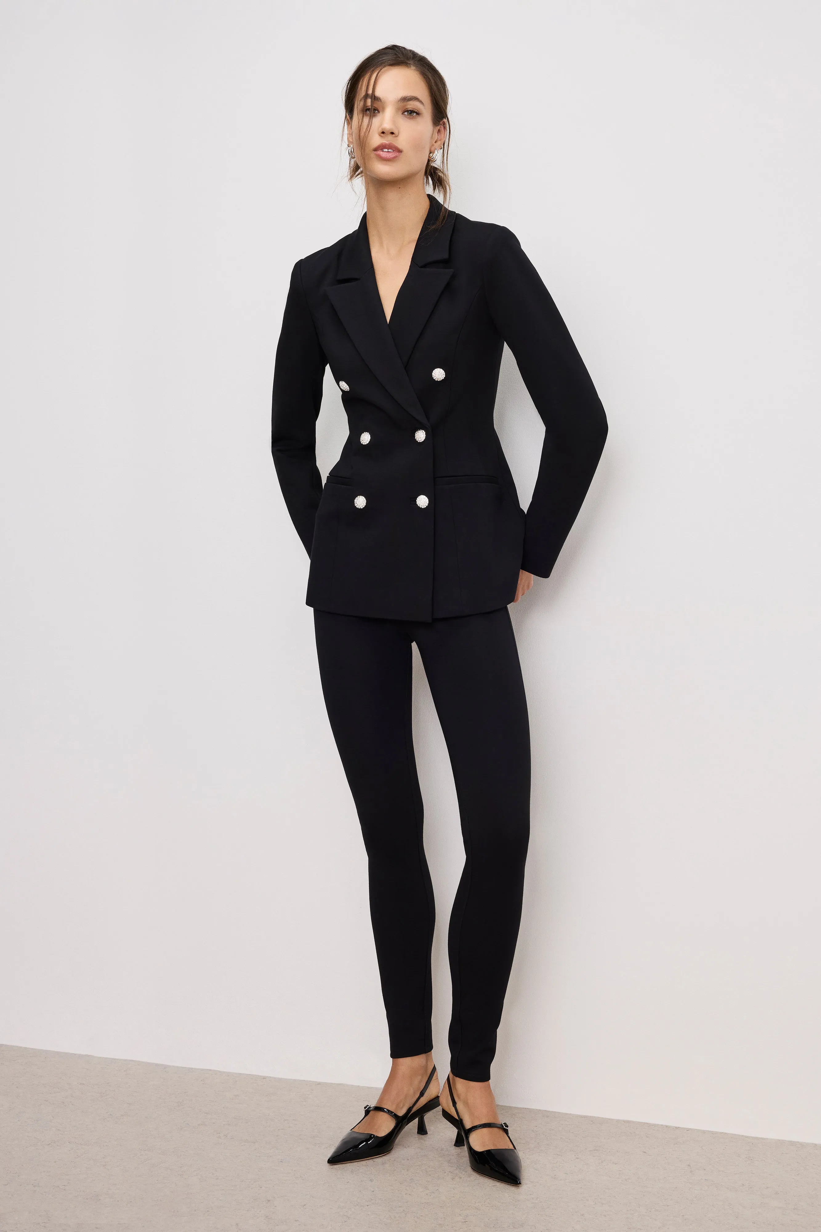 PONTE GOOD WAIST LEGGINGS | BLACK001 sold by Good American product image thumbnail 2