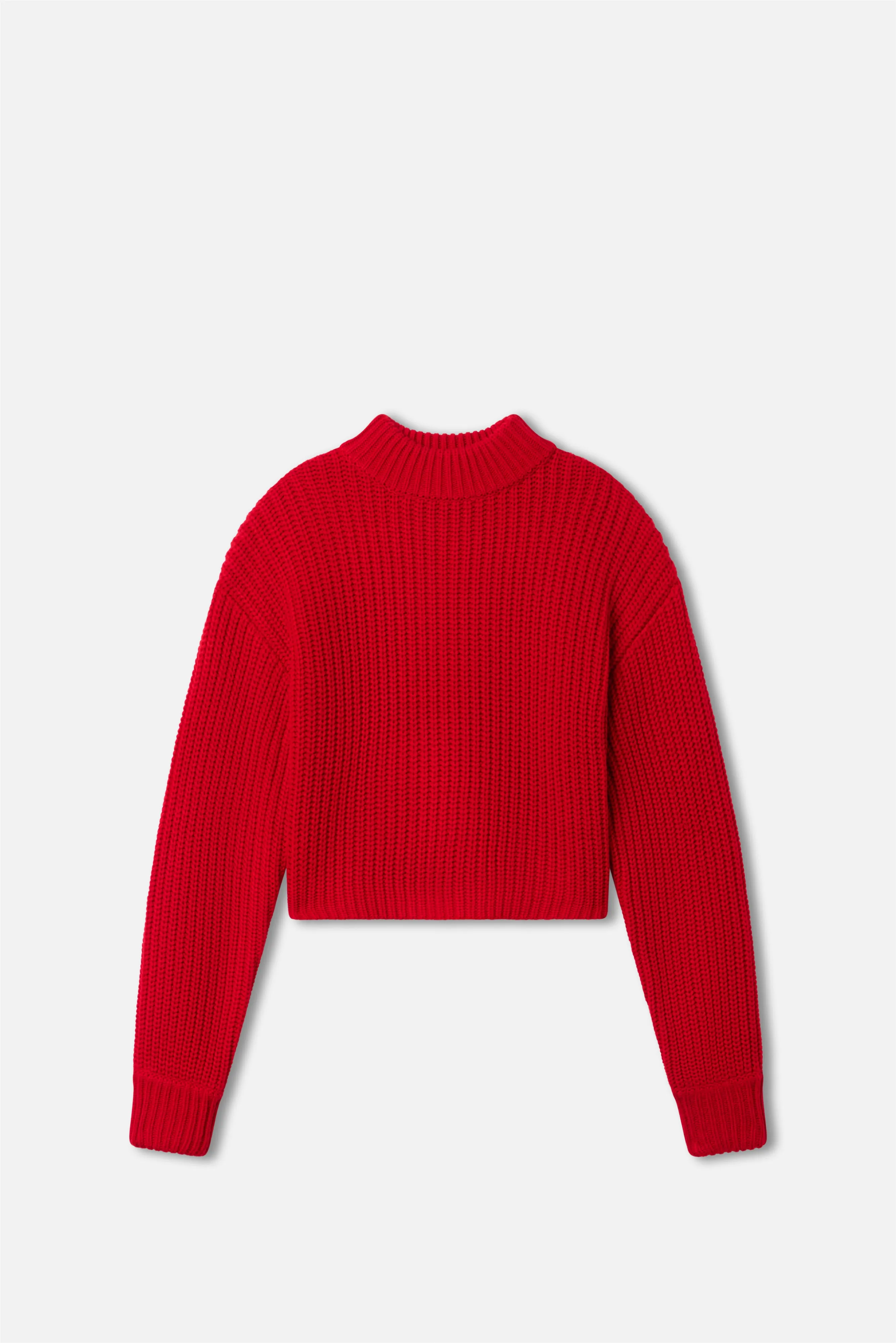 CHUNKY KNIT MOCK NECK SWEATER | CHILI001 sold by Good American product image thumbnail 4