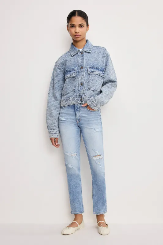 GOOD ICON STRAIGHT ANKLE JEANS | INDIGO1078 made by Good American