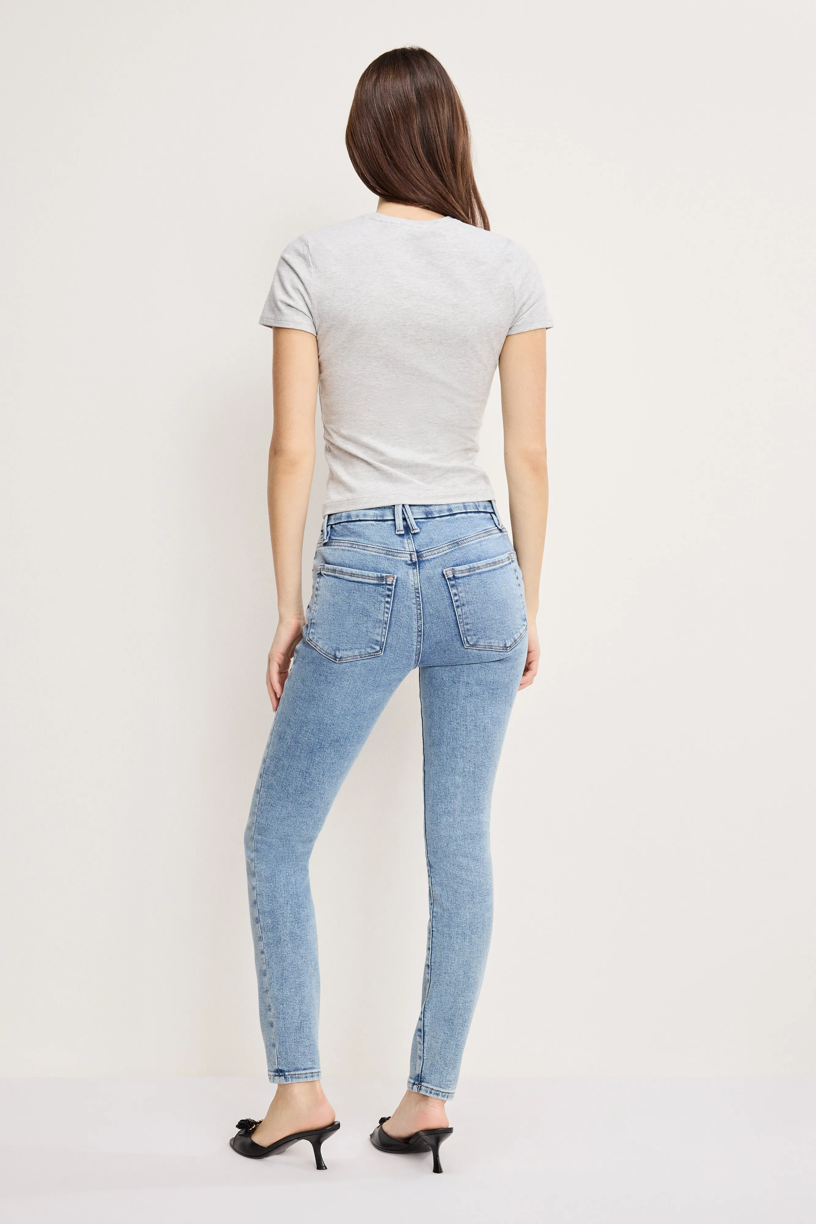 GOOD LEGS SKINNY COMPRESSION JEANS | INDIGO380 sold by Good American product image thumbnail 3