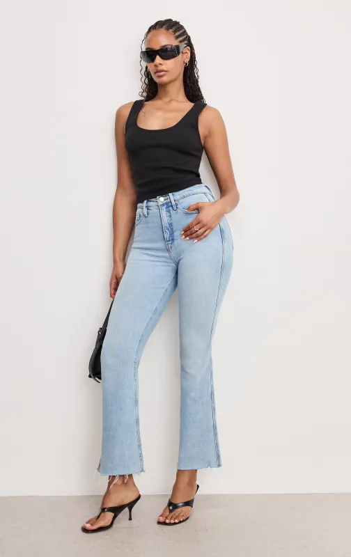 GOOD KICK FLARE JEANS | INDIGO954 made by Good American