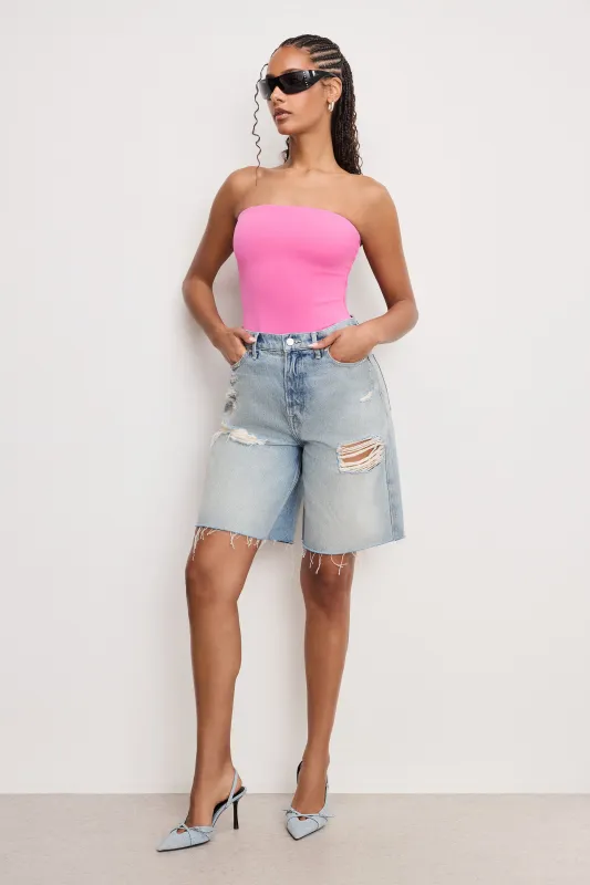 SCULPTING CORSET STRAPLESS BODYSUIT | BERRY SORBET010 made by Good American