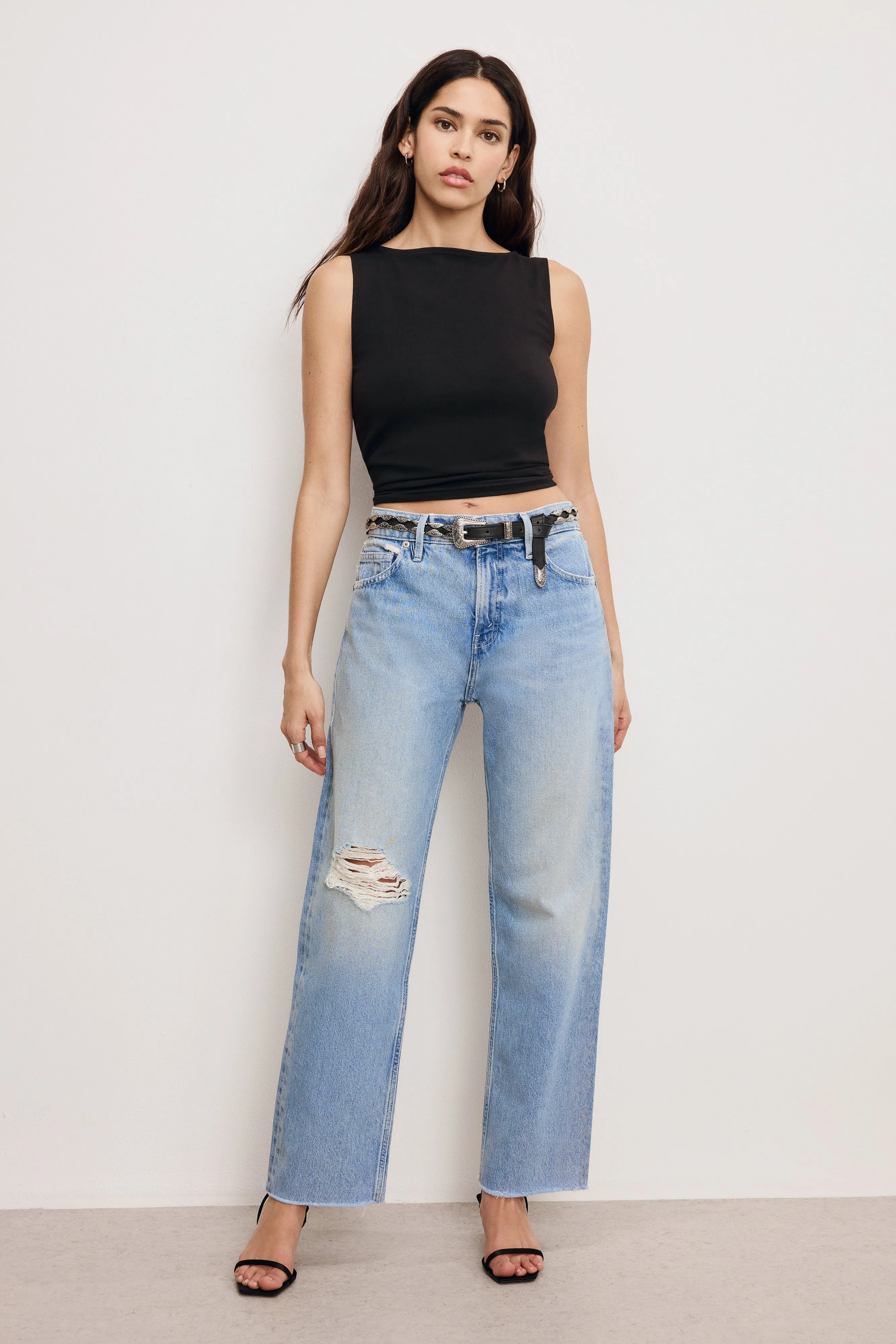 GOOD RELAXED STRAIGHT JEANS | INDIGO887 sold by Good American