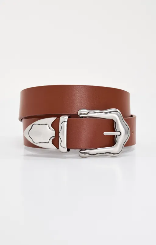 CLASSIC WESTERN BELT | COGNAC002 made by Good American