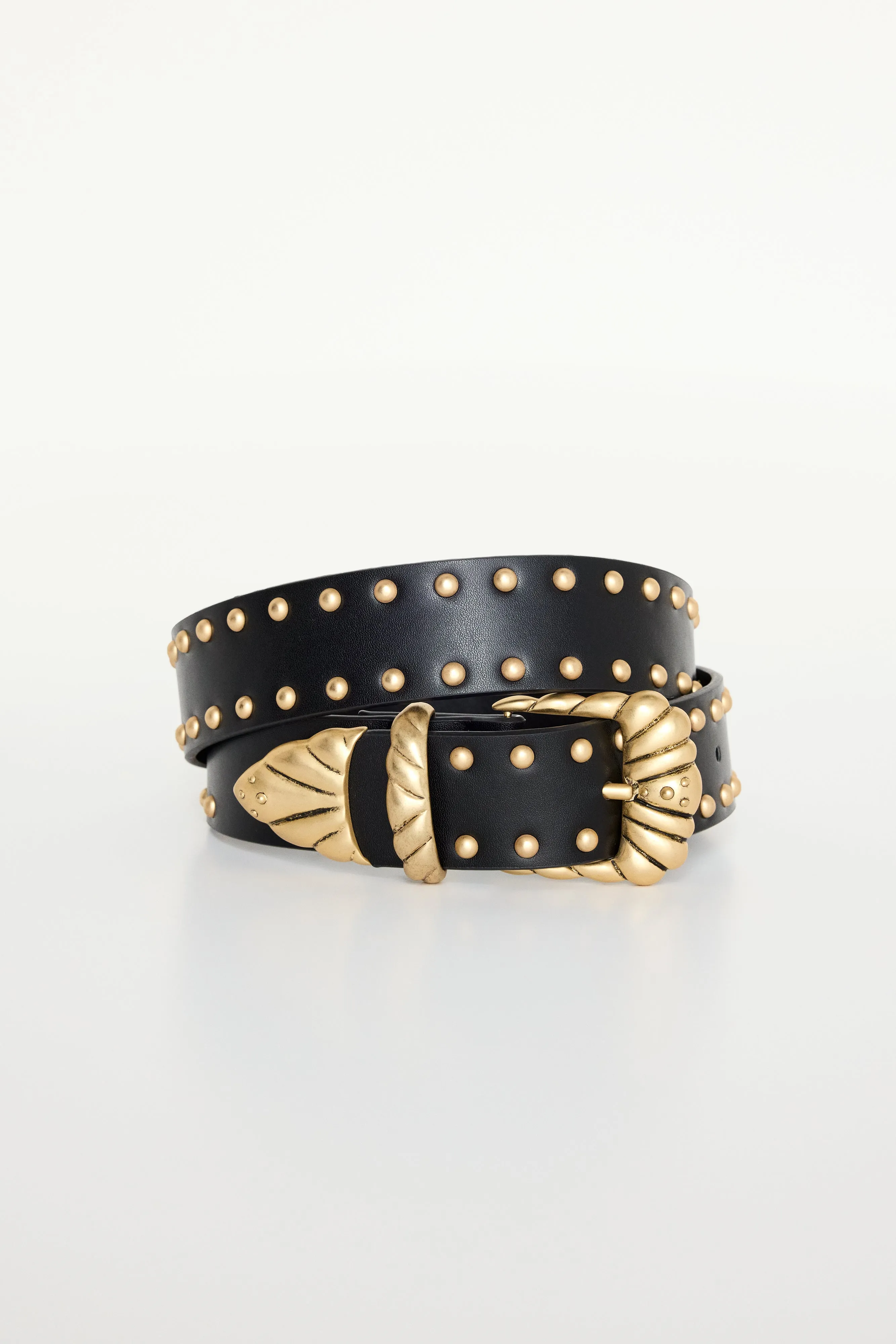 WIDE STUDDED WESTERN BELT | BLACK001 sold by Good American