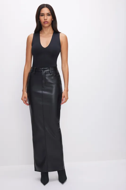 SCULPTING DEEP V TANK BODYSUIT | BLACK001 made by Good American