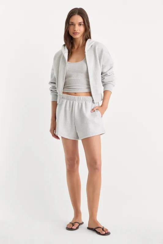 THE FLEECE SHORT | HEATHER GREY made by Good American