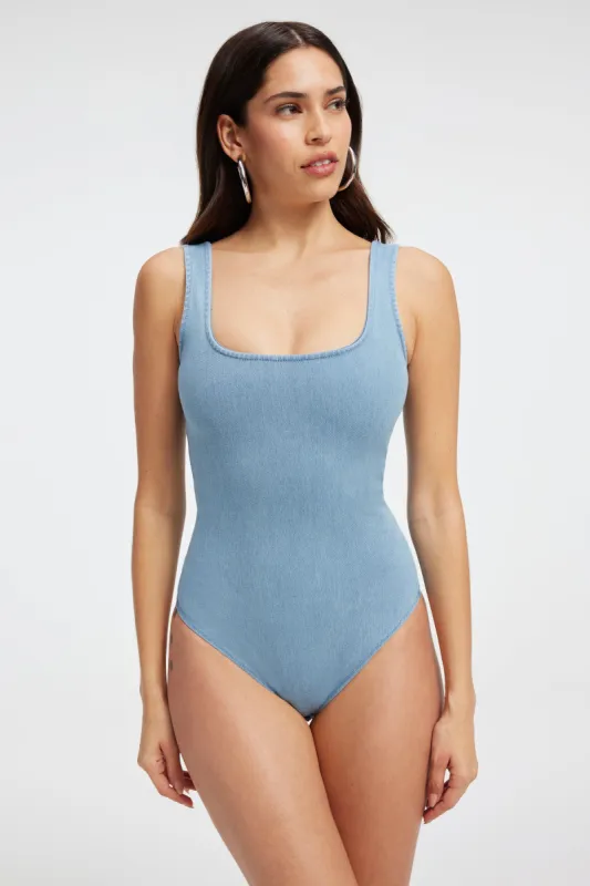 SOFT SCULPT MODERN TANK BODYSUIT | INDIGO376 sold by Good American