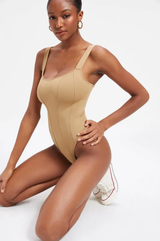 SCUBA CONTOUR BODYSUIT | PECAN001 sold by Good American