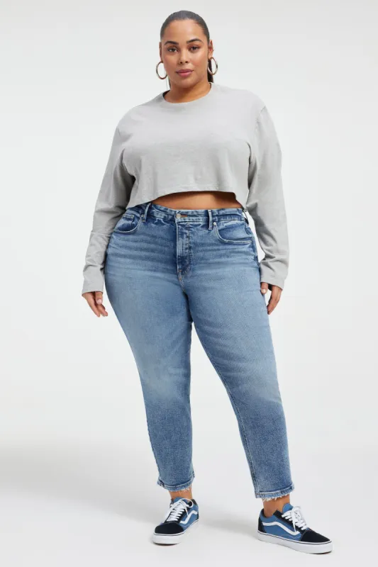 GOOD ICON CROP JEANS | INDIGO480 sold by Good American