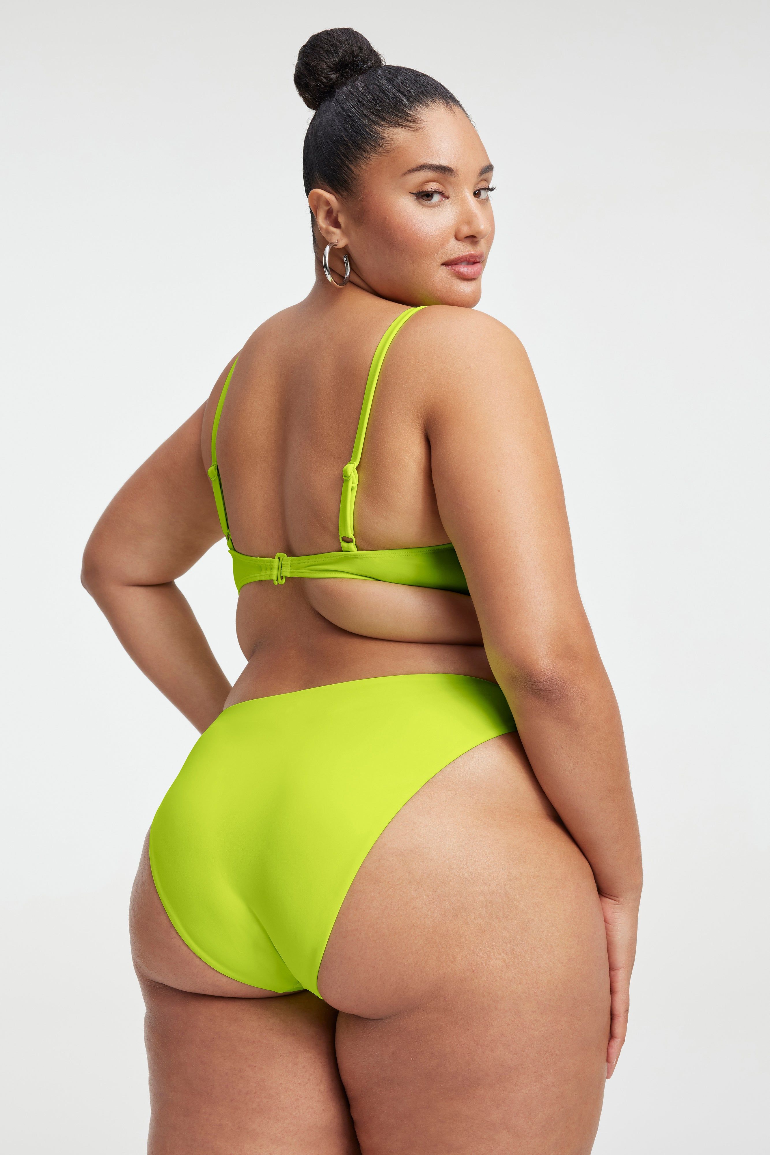DEEP SCOOP BIKINI TOP | ELECTRIC LIME002 sold by Good American product image thumbnail 8
