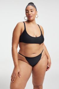 DEEP SCOOP BIKINI TOP | BLACK001 sold by Good American