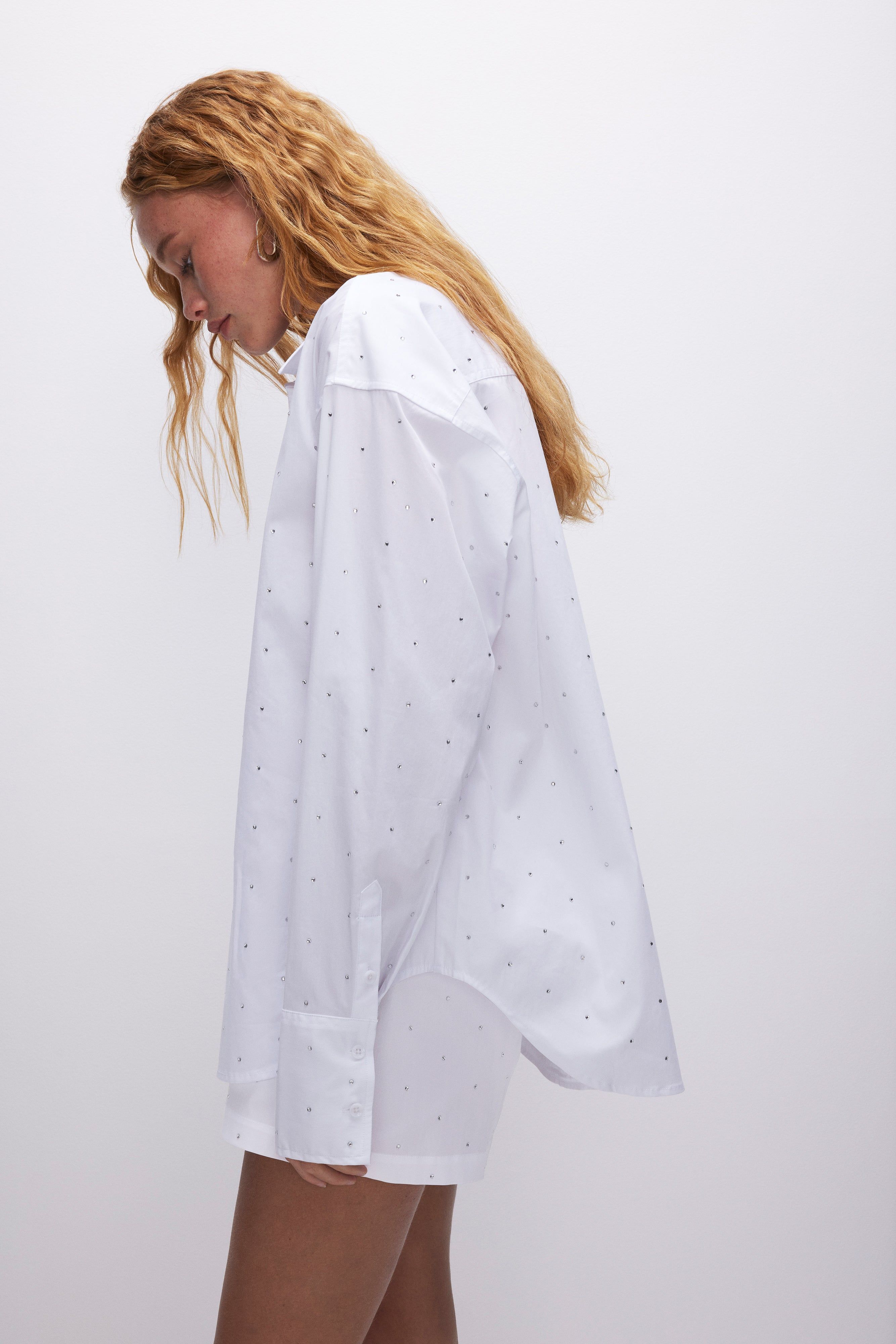 CRYSTAL GOOD SHIRT | WHITE001 sold by Good American product image thumbnail 5